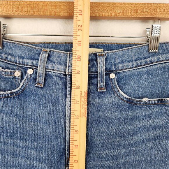 Madewell Jeans Womens 27  Petite Blue Perfect Vintage Straight Leg Mid Rise - Picture 5 of 12